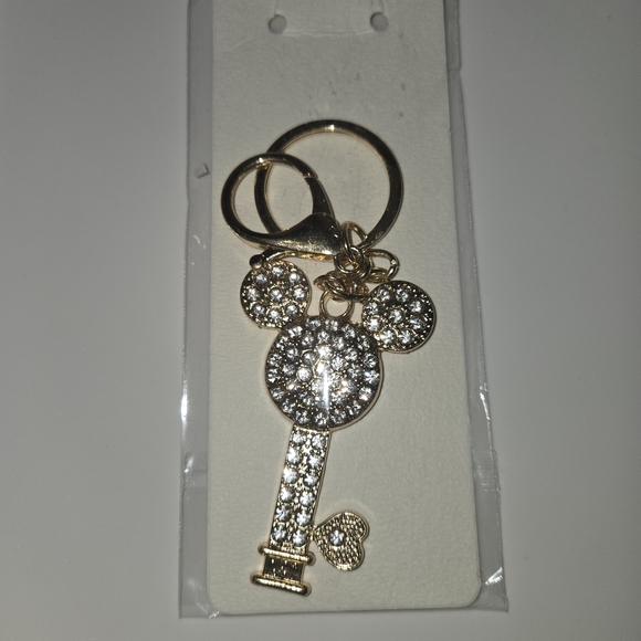 Other - Sparkling Gold and Silver Key Keychain/Purse Charm